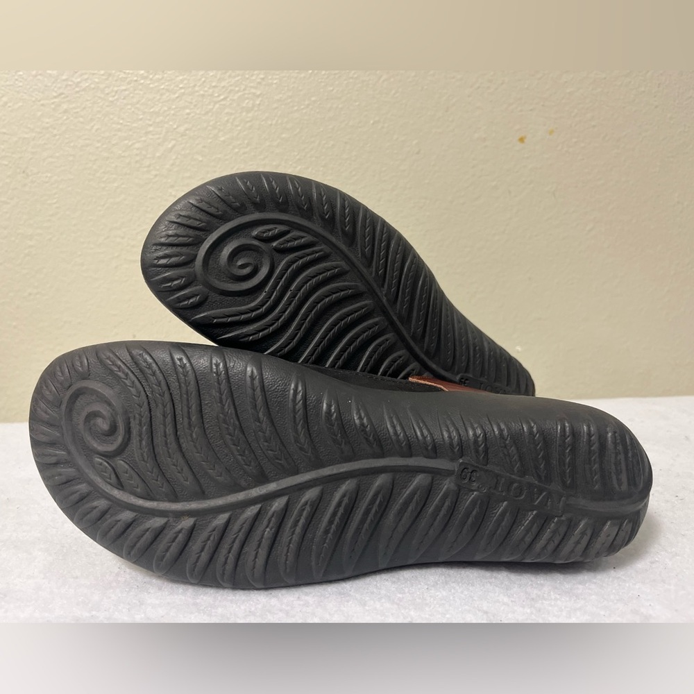 NAOT 'Papaki' Black Velvet & Brown Leather Mary Jane Sandals EU 39 | US 8.5 - Picture 7 of 12